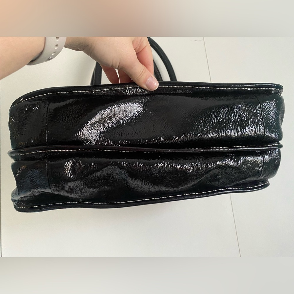 Charlie Lapson Black & Gold Leather & Cowhide Purse - Picture 3 of 14